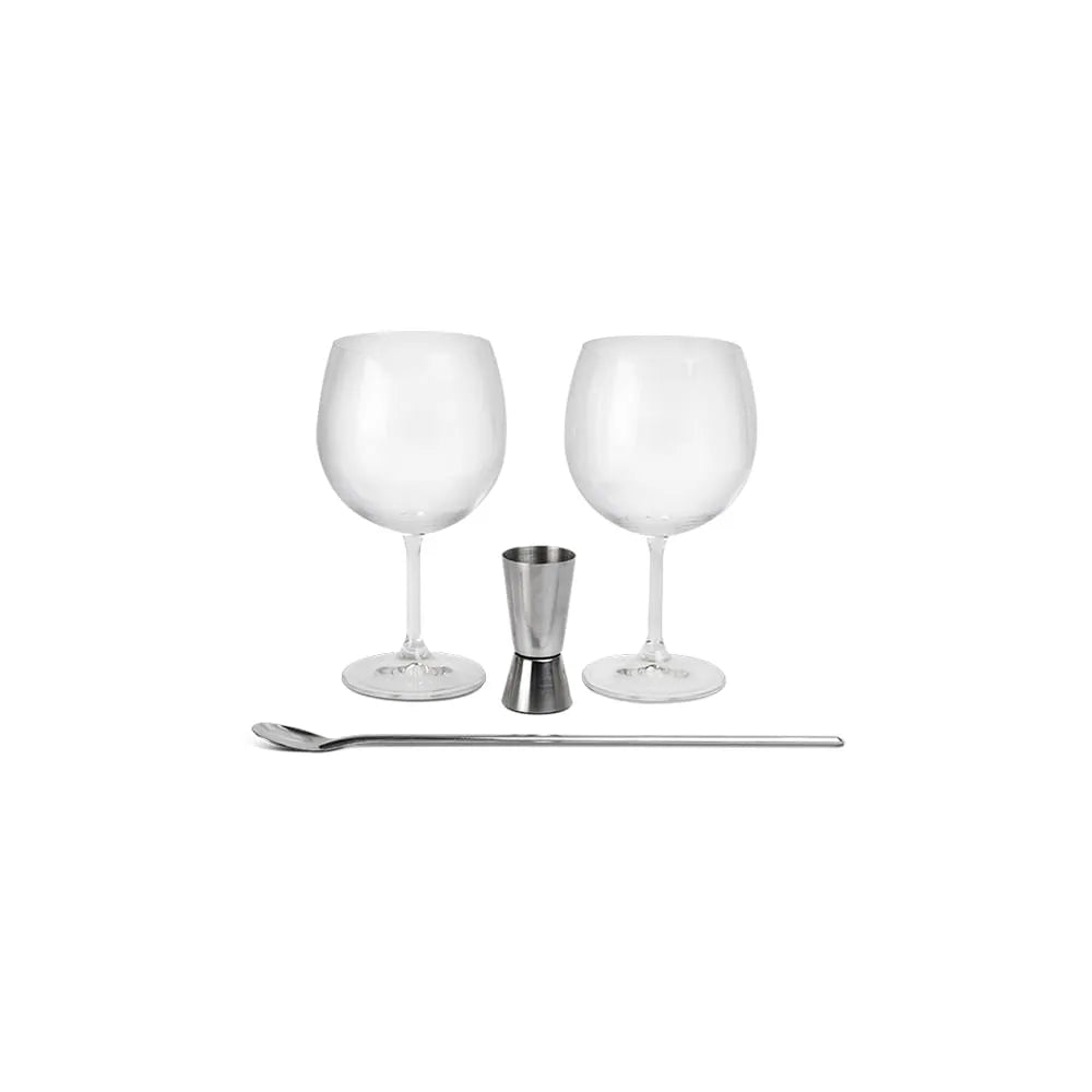 Kit Gin 2 Taças 600 ml + Dosador + Colher Haus Concept
