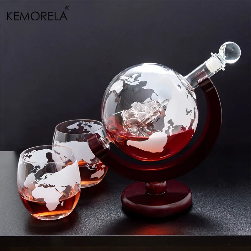 Decanter de Vinho em Forma de Globo Terrestre 600ml
