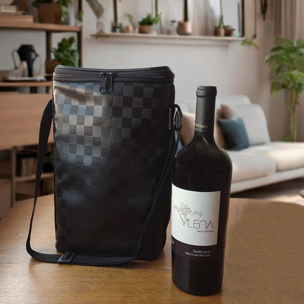 Bolsa térmica para bebidas - comporta até 2 garrafas