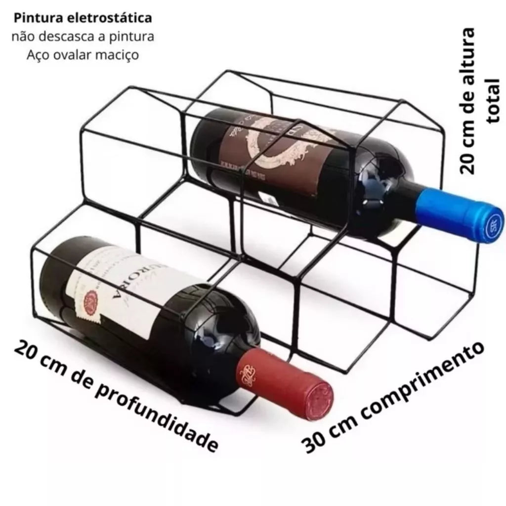 Adega aramado para Vinho - Estilo colmeia