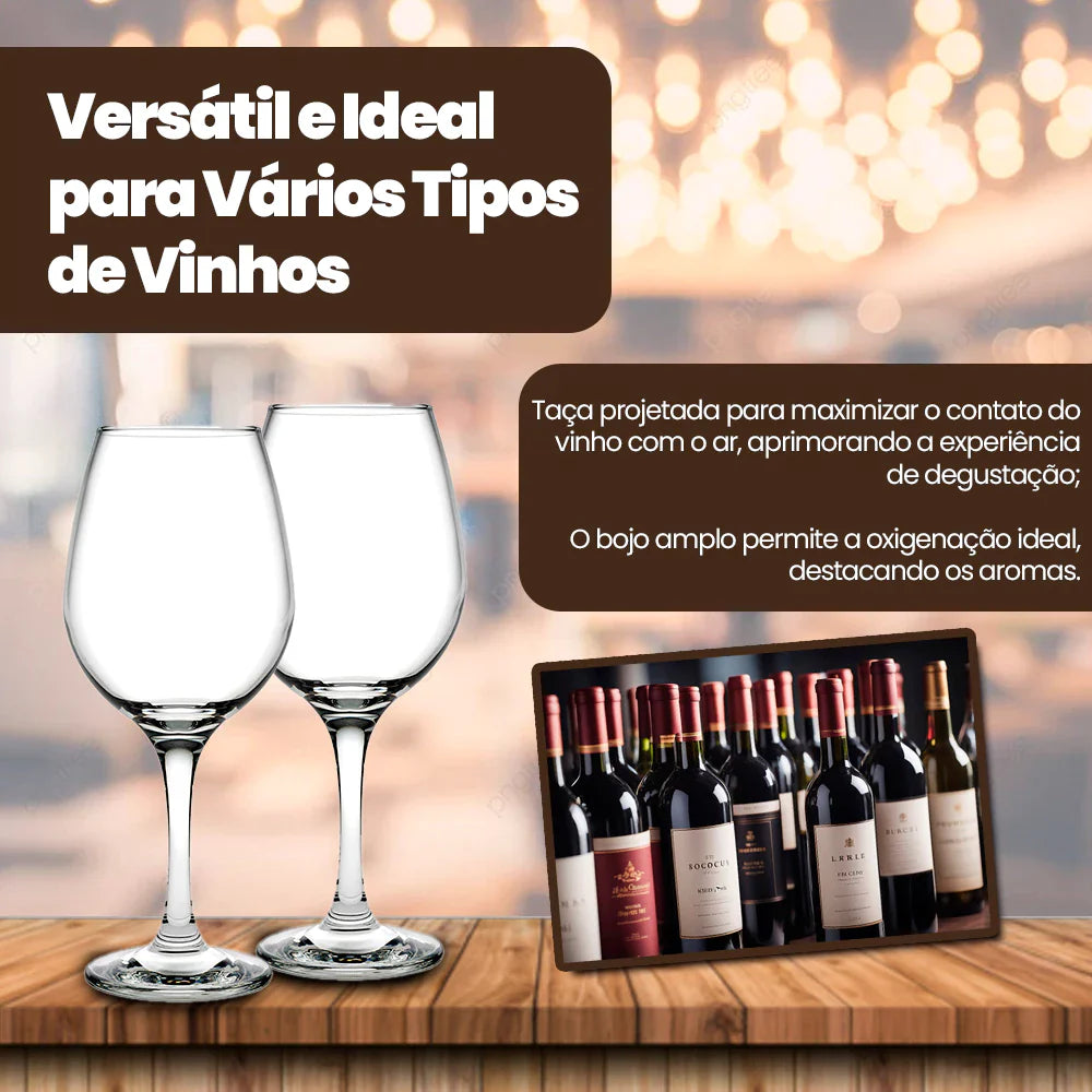 Jogo de 12 taças de vinho - 460ml