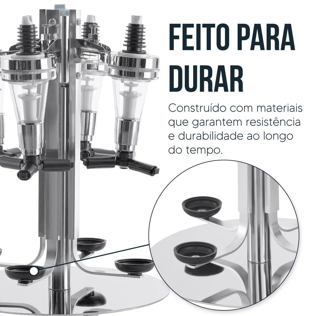 Porta Bebidas Dispenser Dosador Giratório 4