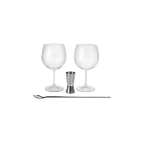 Kit Gin 2 Taças 600 ml + Dosador + Colher Haus Concept