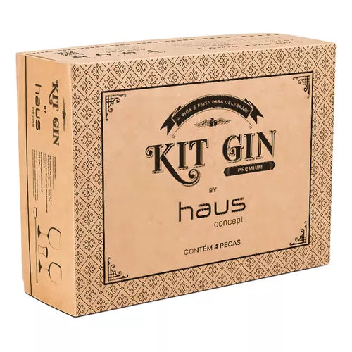 Kit Gin 2 Taças 600 ml + Dosador + Colher Haus Concept