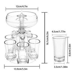 Dispenser de vinho + conjunto de 6 copinhos