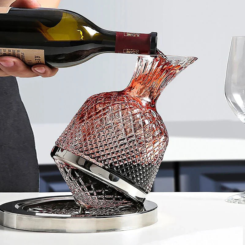 Decanter rotativo 360° de vidro