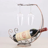 Cremalheira de vinho + suporte de taças