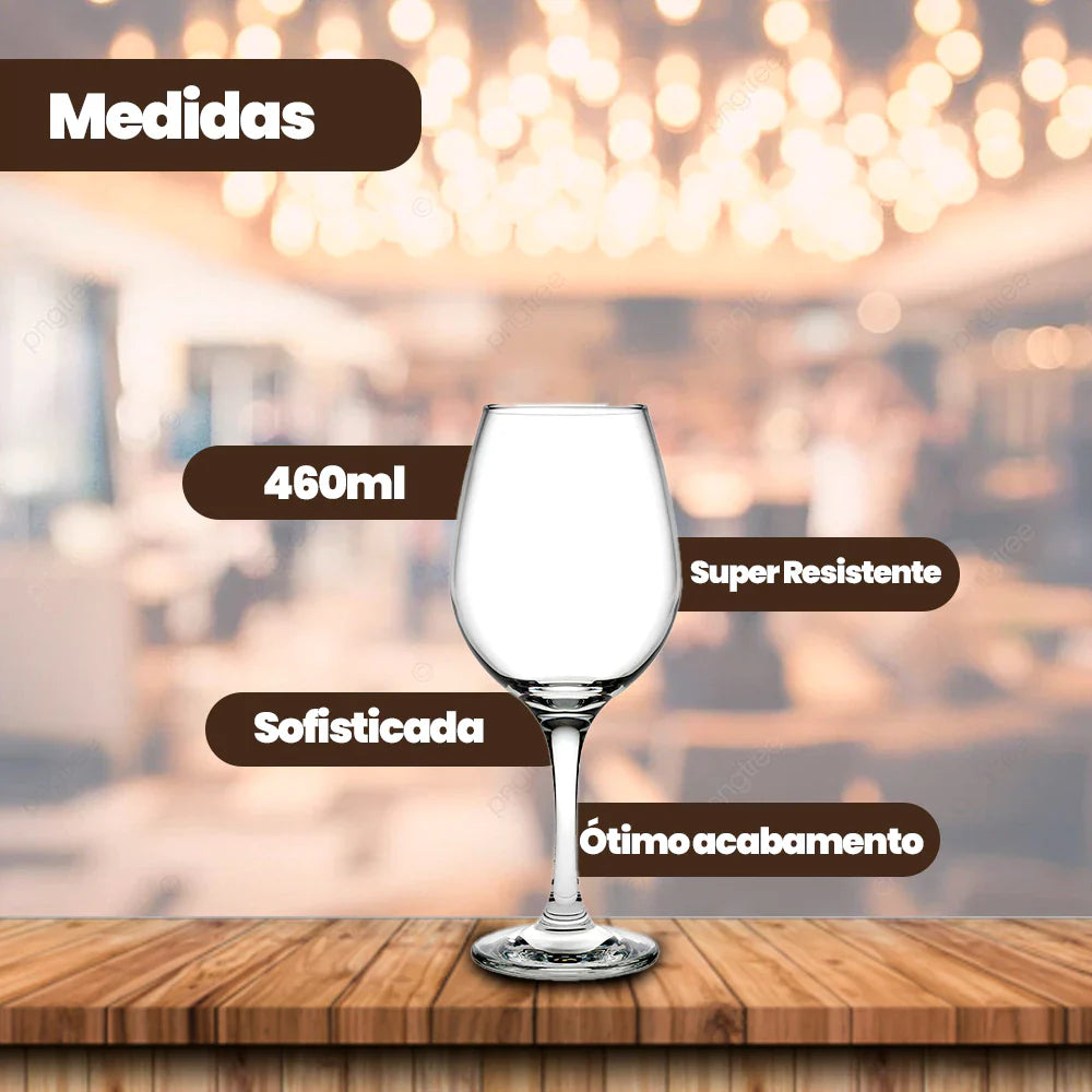 Jogo de 12 taças de vinho - 460ml
