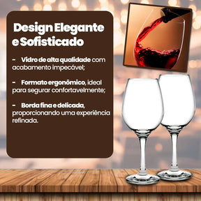 Jogo de 12 taças de vinho - 460ml