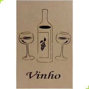 Caixa de vinho para presente e decoração em MDF