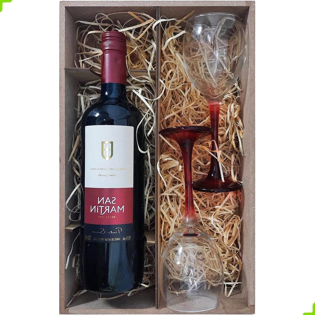 Caixa de vinho para presente e decoração em MDF