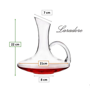 Decanter de vinho com alça em vidro