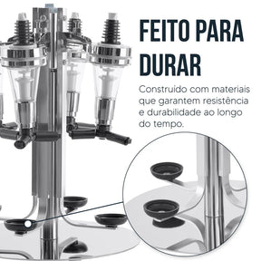 Porta Bebidas Dispenser Dosador Giratório 4