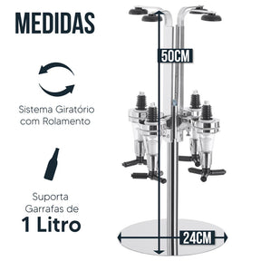 Porta Bebidas Dispenser Dosador Giratório 4
