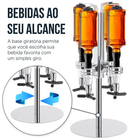 Porta Bebidas Dispenser Dosador Giratório 4